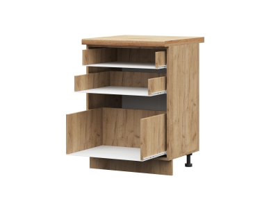 Корпус кухонного шкафа нижнего с 3 ящиками 600 ПВ (дуб крафт)