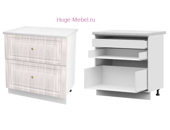 Кухонный шкаф нижний с внутренним ящиком 800 Юлия (сандал белый)