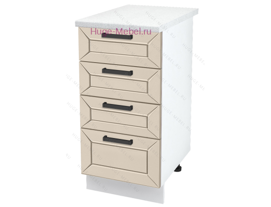 Нижний кухонный шкаф 4 ящика 400 Альфа (брюле)