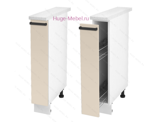 Нижний кухонный шкаф бутылочница 150 Альфа (брюле)