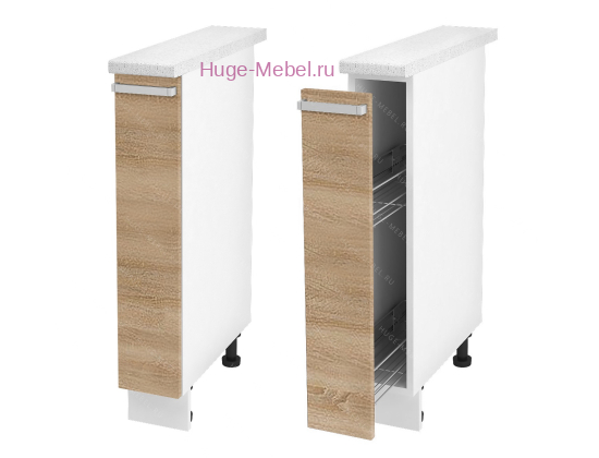 Нижний кухонный шкаф бутылочница 150 Бетон (дуб сонома)