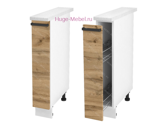 Нижний кухонный шкаф бутылочница 200 Пасаденна (дуб вотан)