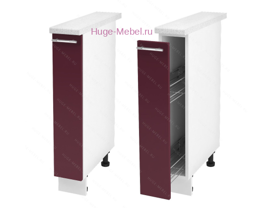 Нижний кухонный шкаф бутылочница 150 Ксения (бордо)