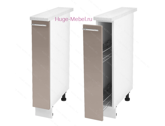 Нижний кухонный шкаф бутылочница 150 Ксения (кофе с молоком)