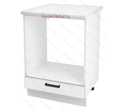 Шкаф кухонный под духовку напольный 600 Альфа (белый)