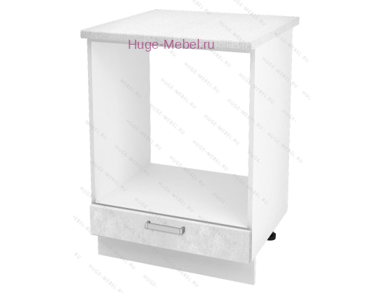 Шкаф кухонный под духовку напольный 600 Бетон (бетон белый)