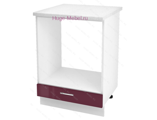 Шкаф кухонный под духовку напольный 600 Ксения (бордо)
