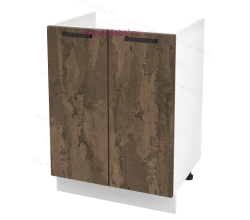 Кухонный шкаф под мойку 600 Пасаденна (ржавый камень)