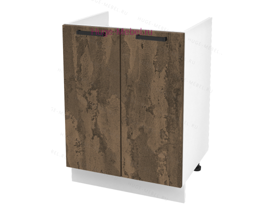 Кухонный шкаф под мойку 600 Пасаденна (ржавый камень)