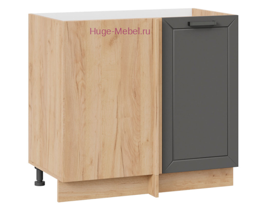 Шкаф кухонный угловой нижний 1000 Альфа (вулкан) корпус крафт