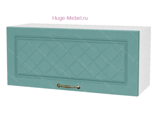 Антресольный кухонный шкаф верхний 800 Модена (дуб бирюза)