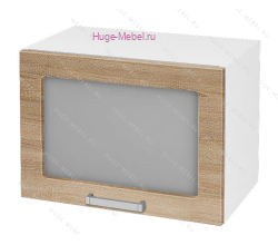 Горизонтальный кухонный стеклянный шкаф 500 Бетон (дуб сонома)