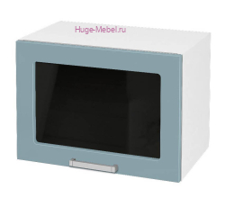 Горизонтальный кухонный стеклянный шкаф 500 Катрин (топаз)