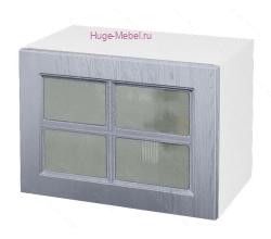 Горизонтальный кухонный стеклянный шкаф 500 Мария (сталь)