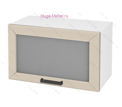 Горизонтальный кухонный стеклянный шкаф 600 Альфа (брюле)