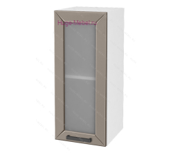 Кухонный шкаф верхний со стеклом 300 Альфа (латте)