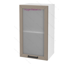 Кухонный шкаф верхний со стеклом 450 Альфа (латте)