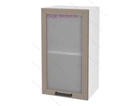 Кухонный шкаф верхний со стеклом 450 Альфа (латте)