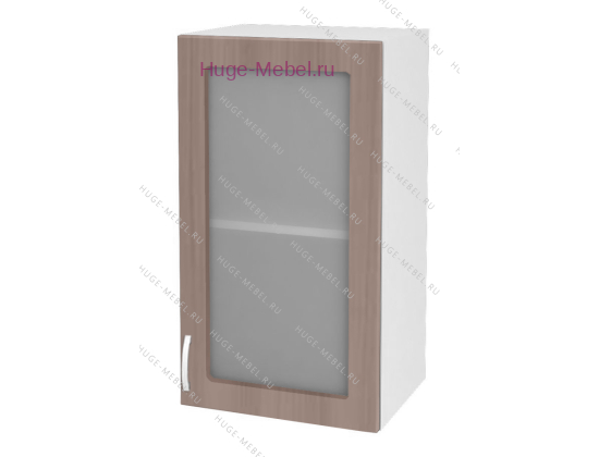 Кухонный шкаф верхний со стеклом 450 Дина (шимо темный)