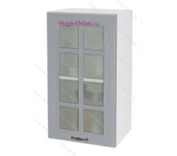 Кухонный шкаф верхний со стеклом 400 Мария (сталь)