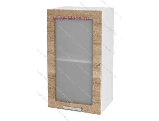 Кухонный шкаф верхний со стеклом 450 Бетон (дуб сонома)