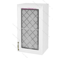 Кухонный шкаф верхний со стеклом 400 Модена (дуб белый)