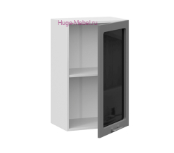 Кухонный шкаф верхний со стеклом 500 Катрин (софт графит)