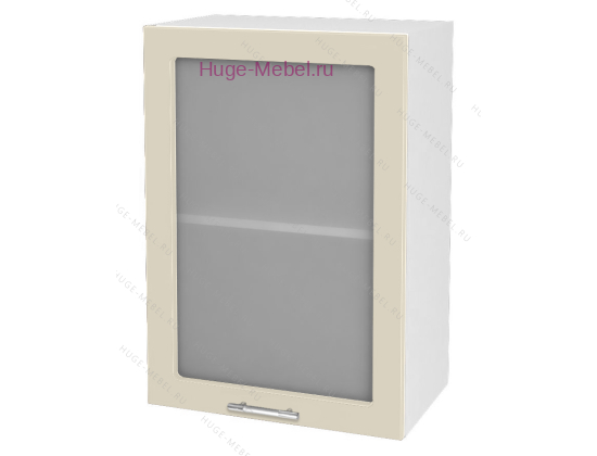 Кухонный шкаф верхний со стеклом 500 Ксения (ваниль)