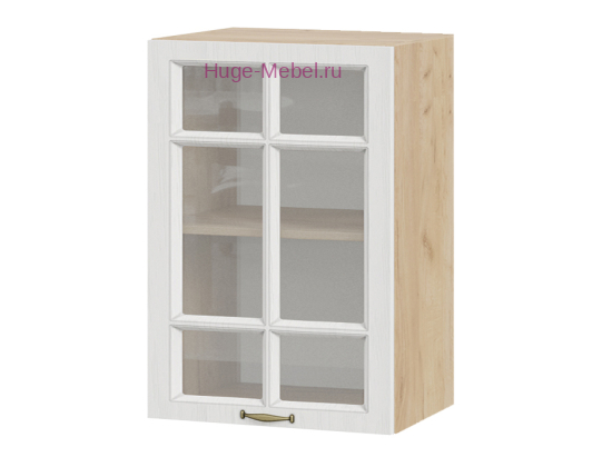 Кухонный шкаф верхний со стеклом 500 Мария (крафт/белый)