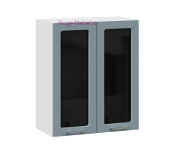 Кухонный шкаф верхний со стеклом 600 Катрин (топаз)