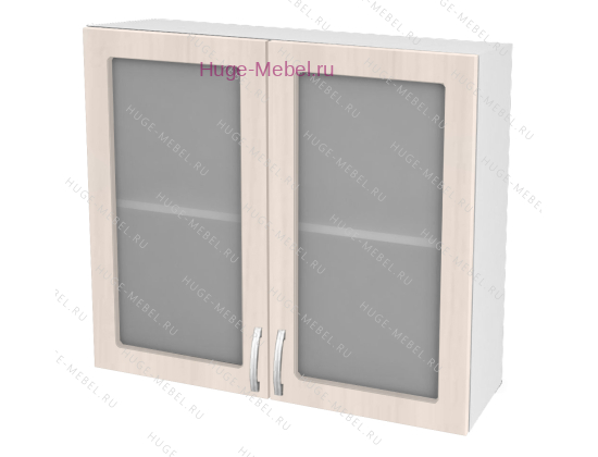 Кухонный шкаф верхний со стеклом 800 Дина (шимо светлый)