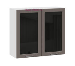 Кухонный шкаф верхний со стеклом 800 Катрин (муссон)