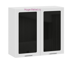 Кухонный шкаф верхний со стеклом 800 Катрин (софт вайт)