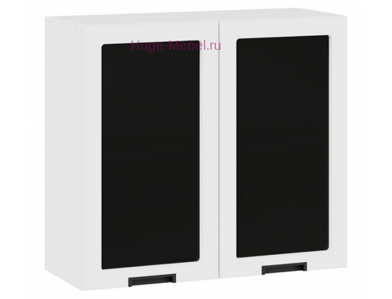 Кухонный шкаф верхний со стеклом 800 Сахара (белый)