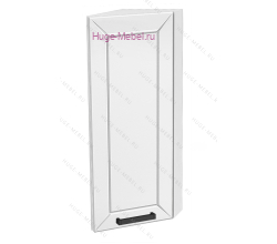 Торцевой шкаф кухонный верхний подвесной 300 Альфа (белый)