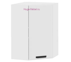 Угловой кухонный шкаф верхний высокий 600 Призма (белый супермат)