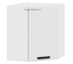 Угловой кухонный шкаф верхний 600 Призма (белый супермат)
