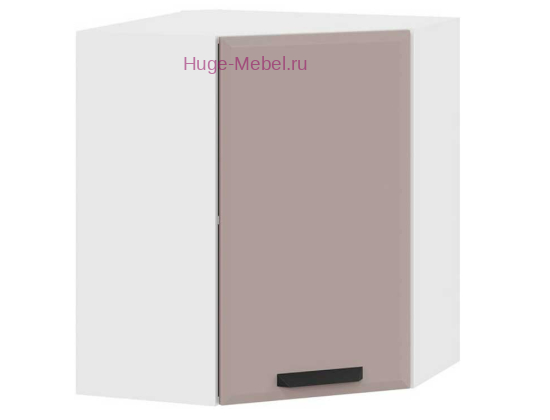 Угловой кухонный шкаф верхний 550 Призма (мокко супермат)