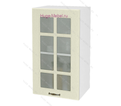 Кухонный шкаф верхний со стеклом 400 Мария (крем)