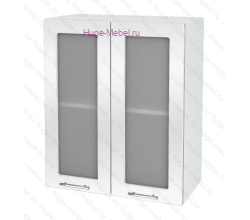 Кухонный шкаф верхний со стеклом 600 Ксения (белый)