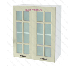 Кухонный шкаф верхний со стеклом 600 Мария (крем)