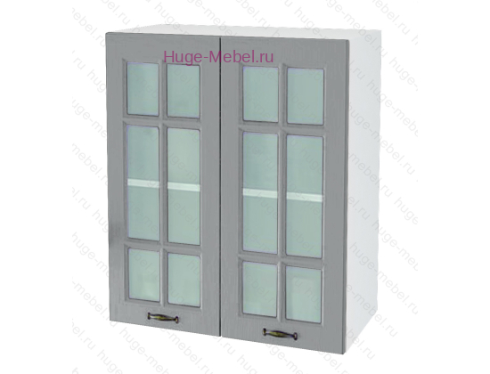 Кухонный шкаф верхний со стеклом 600 Мария (сталь)