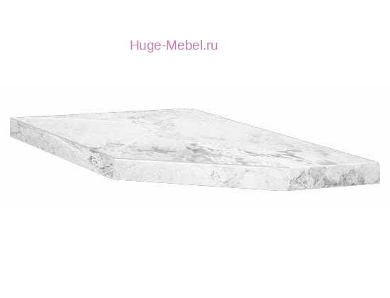 Столешница левая для торцевой полки 300 мм мрамор Лацио