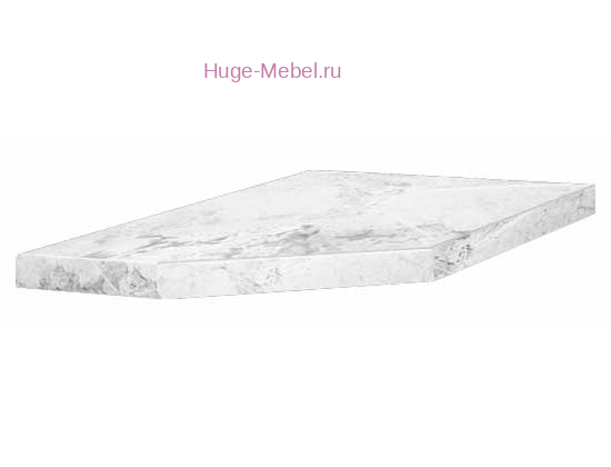 Столешница правая для торцевой полки 300 мм мрамор Лацио