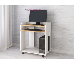 Стол компьютерный "Грета-10 крафт/белый"