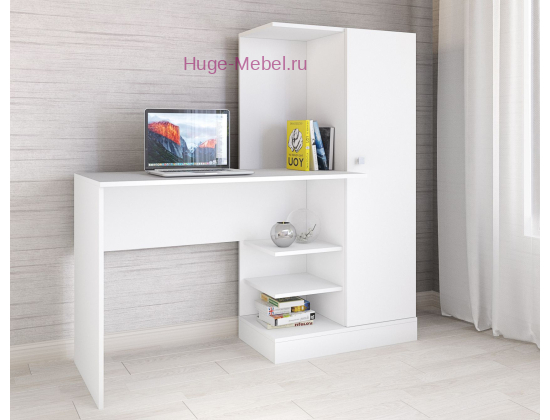 Стол компьютерный "Квартет-6 белый"