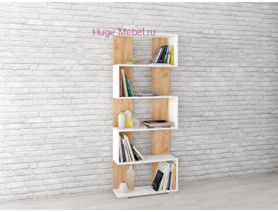 Стеллаж "Ромео-1 крафт/белый"