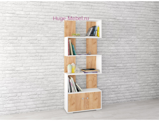 Стеллаж "Ромео-2 крафт/белый"
