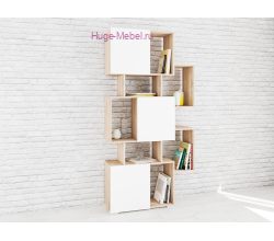 Стеллаж Ромео-9 сонома/белый