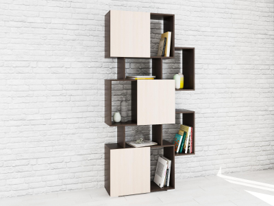 Стеллаж Ромео-9 венге/дуб Стеллаж Ромео-9 венге/дуб